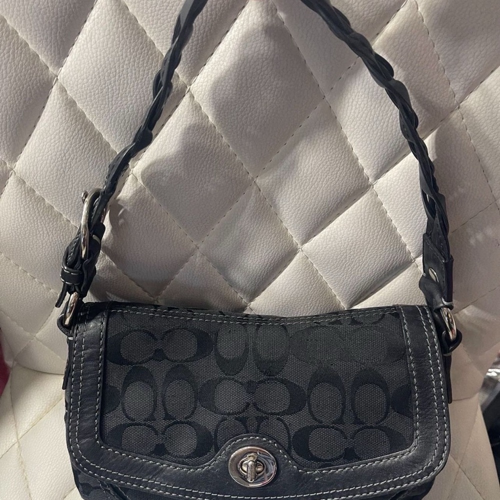 Coach Black Signature Shoulder Bag